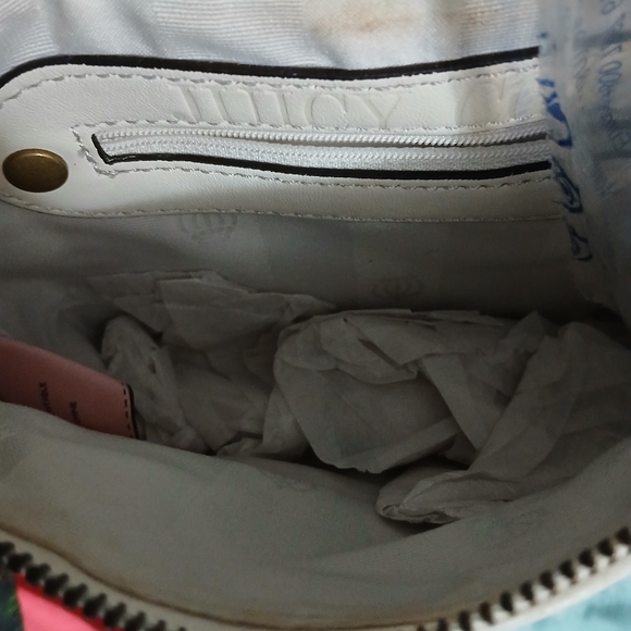 Juicy Couture NWT White Locket Tassel Purse Handbag - Picture 7 of 9